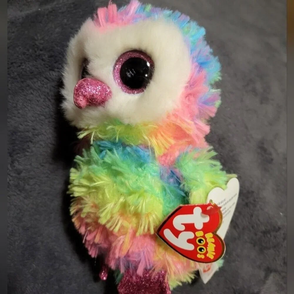 Ty Beanie Boos Rainbow Owl Plush Toy